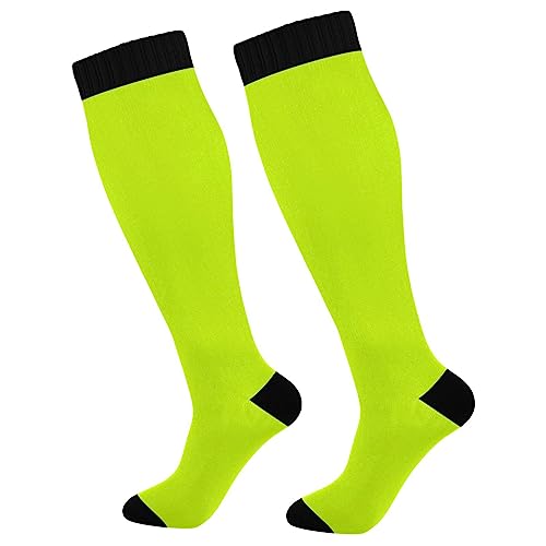 ODAWA Peach - Calcetines largos hasta la rodilla para yoga, para enfermeras, correr, atletismo, Lima claro, talla única