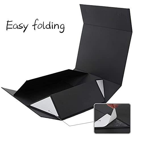Image of Rsgift Empty gift box Small Black 9.7x7.2x3.3 Inch Gift Boxes with Lid Groomsmen Graduation decorative boxes with lids Halloween,Christmas,Valentine's Day,gifts for women
