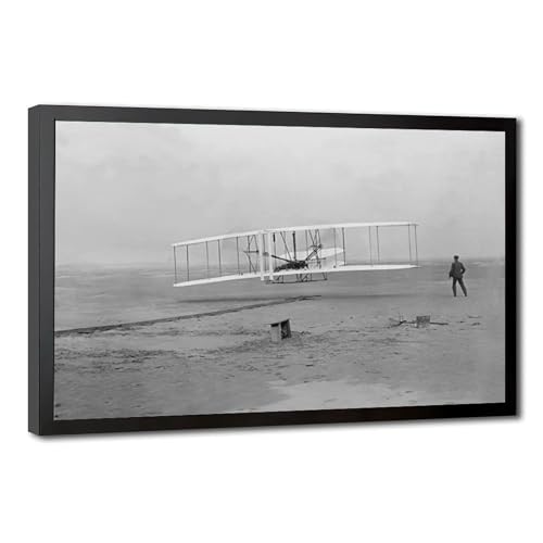 Histoire de l'aviation avec le poster Wright Brothers 1903 comme impression sur toile