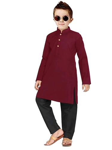Image of Trustous Elegant Ethnic Wear Boys's Cotton Kurta Pyjama Sets