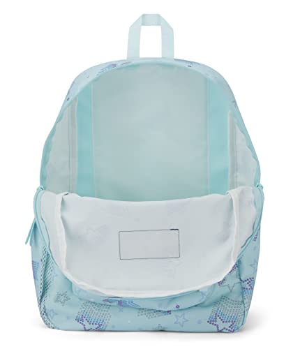 Image of JanSport Cross Town Backpack 17 inch x 12.5 inch x 6 inch - Simple Bag for Everyone with 1 Main Compartment, Front Utility Pocket - Premium Class Accessories - Sparkle Stars