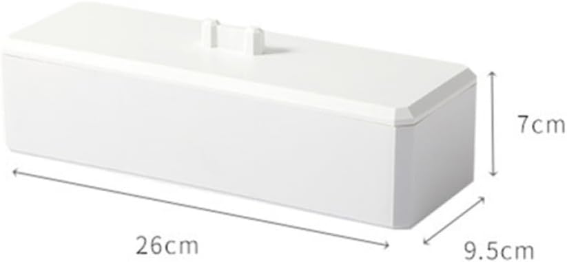 Cosmetic Organizer Box for Makeup Storage and Travel White Plastic image 2