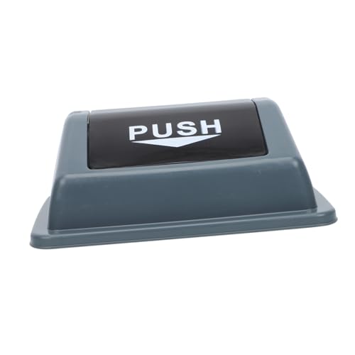 DECHOUS Large Waste Bin Lid Replacement Plastic Cover for Trash Can Grey for Kitchen Outdoor Use Prevents Odors Compatible with Standard Waste Bins