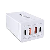 65W USB C Charger Laptop GaN Charger 4-Port Type C 65W Fast Charging USB Block Wall Charger with US Plug 4 in 1 USB Outlet Power Adapter for Laptops,Phones,Tablet etc