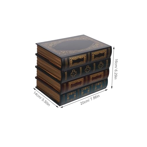 Libros falsos para decoración que ocultan objetos en estantes 3