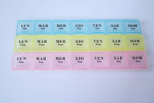 PortaPillole Settimanale Contenitore per Pillole
