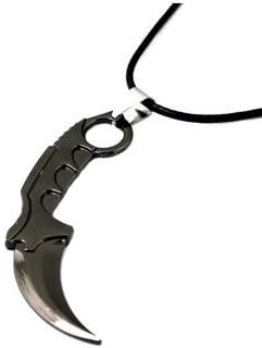 Unisex Dagger Choker Necklace Dagger Claw Knife Keychain Keyring Charm Cosplay Weapon Keychain Jewelry