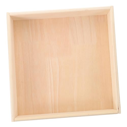 Yardwe Sleek Wooden Boys and Girls Tray Sandbox Portable Compact Safe for Toddlers Indoor Outdoor Play Storage Box