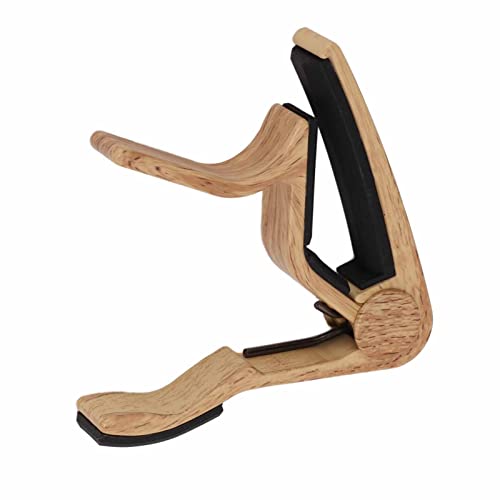 Capodastre universel durable et portable à dégagement rapide pour jouer (bois clair) - Les Beatles, Paul McCartney, John Lennon, RIngo Starr, George Harrison Capodastre universel durable et portable à dégagement rapide pour jouer (bois clair) – Image 3