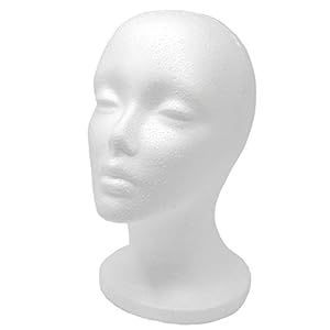 A1 Pacific Female Styrofoam Mannequin Head, 11″ L