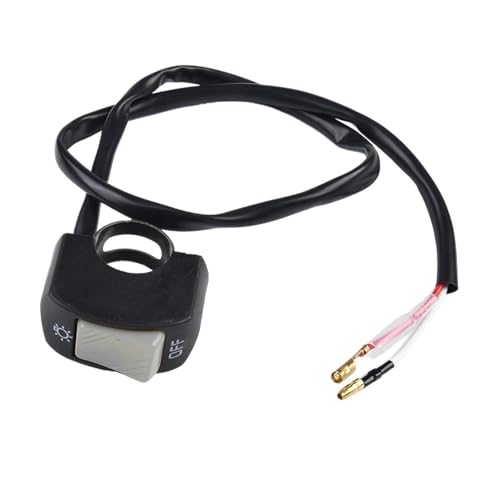 Motorcykelbrytare knapp styrmonterad terrängfordon ljusgrå vattentät switch motorcykelutrustning