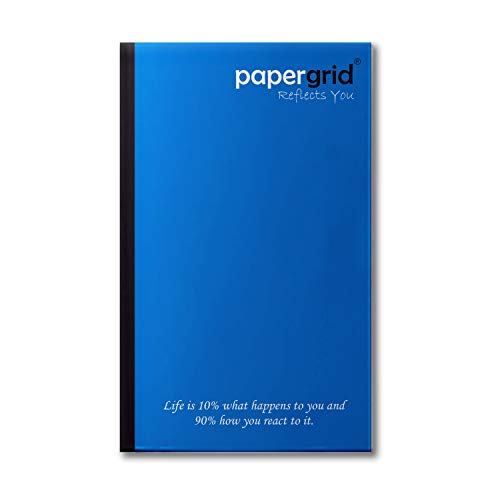 Image of papergrid Notebook - Cut Size Book (27.2 cm x 16.7 cm), Single Line, 160 Pages, Soft Cover - Pack of 6