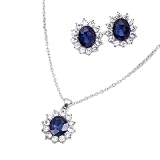 GALPADA Conjunto de Joyas para Mujer Elegante Collar y Pendientes de Cobre, Cómodo y Portátil para Fiestas y Eventos Obsequios