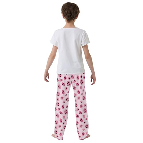 Boys' Pants Cartoon Leopard Cheetah Spots Pink Long Bottoms Jogger Pants Elastic Waist Trousers with Pockets S-XL3