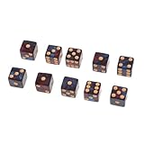FIXOSHEE 10 Stück Teiliges Acryl Würfel Rot Blau mit Großen Punkten Poliert Robust für Party Bar...