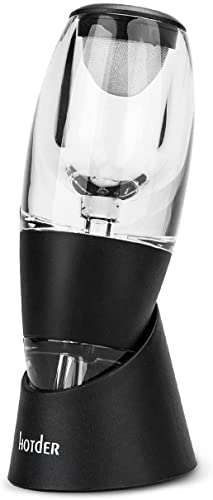Hotder Wine Aerator, Acrylic Red Wine Decanter Pourer with Base Gift Set for Christmas New Year Party Wine Lover