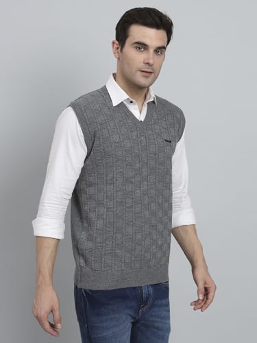 Image of eWools Men's Winterwear Woolen Self Cardigan Sweaters