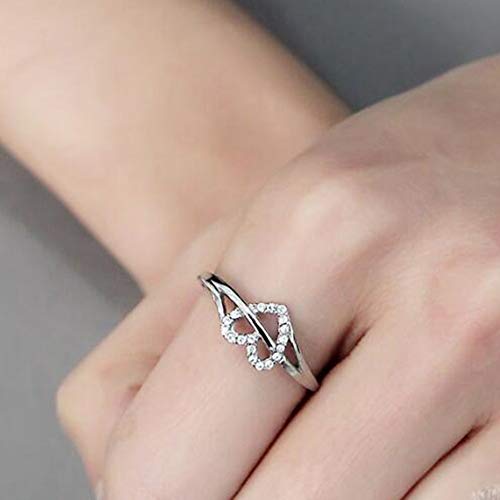 Jude Jewelers Stainless Steel Heart Shaped Wedding Engagement Anniversary Propose Ring2