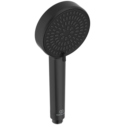 Ideal Standard - Alu+, Teleducha de aluminio con dos funciones, diámetro 10cm, BD580XG, Negro mate