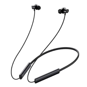 Realme_Buds Wireless 3 Neo Bluetooth Neckband Headphones, Compatible with Realme Devices, 13.4mm Bass Driver, 32H Playback, AI ENC, IP55 Water Resistant, Bluetooth 5.4, Black (RA20)