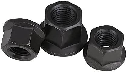 Generic 1PCS Black Flange Washer Nut M10 M12 M14 M16 - M20 Hex Flanged Pressure Plate Nuts - (Size: M 30)