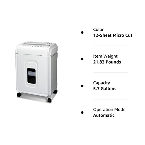Aurora Au1275Ma Professional Grade 12-Sheet Micro-Cut Paper And Cd/Credit Card Shredder/ 60 Minutes Continuous Run Time, White/Gray #TOP7