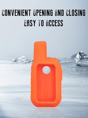 Case for Garmin Alpha 10 Handheld, FJIASTB Soft Silicone Shockproof Cover with Screen Protector (Orange)