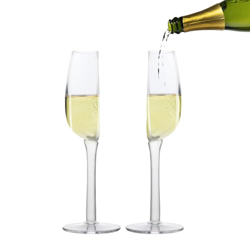 Generico Bicchiere da vino rosso in - Bicchiere da vino in 2 pezzi, sottile, superficie lucida e lucida, forma equilibrata con base stabile | Set di bicchieri per la degustazione di vini,