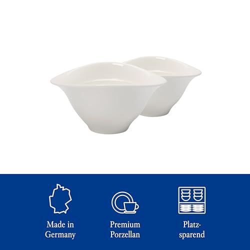 Foto von Villeroy & Boch - Vapiano Suppenschalen Set 2 teilig weiß, Spülmaschinenfest, Mikrowellensicher, Extra Tiefe Suppenteller, Suppenschüssel, Schalen Groß, Salatschüssel, Pastaschalen, Premium Porzellan