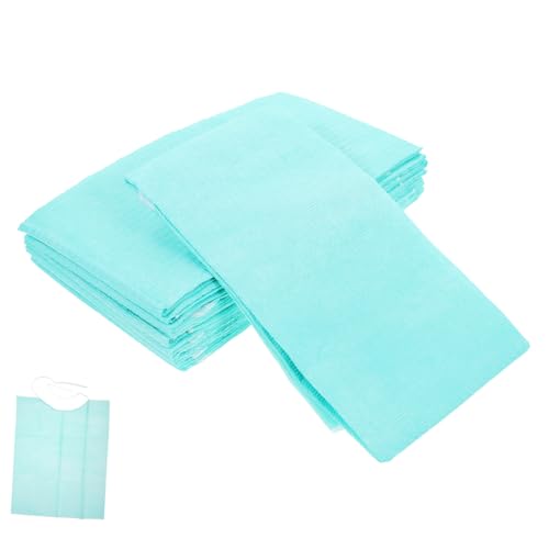 YOSADIER 10個 使い捨てオーラルペーパースカーフ 防水ポリエチレン裏地 口腔ケア用シングルユースビブ クリニックや美容施 ランダムカラー