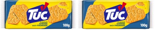 TUC Sabor Queso Galletas Saladas Crujientes, 100g (Paquete de 2)