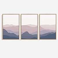 3 Piece Framed Canvas Wall Art Colorful Misty Canvas Prints Home Artwork Decoration for Living Room,Bedroom - 16