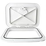 YaeMarine Marine Boat Deck Access Hatch & Lid Boat Marine Caravan RV White, 10-5/8