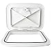 YaeMarine Marine Access Hatch Boat Deck Hatch Lid Access Hatch & Lid 10-5/8"x14-3/4 RV White (270mm x 375mm)