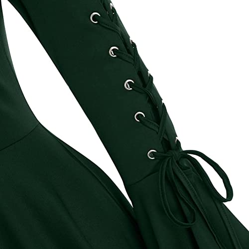 Vestidos de jersey goticos solidos y capa con capucha para citas tematicas y cosplay 5