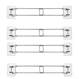 Verstellbare Spannstäbe, 4er-Set, rutschfestes Design für Kühlschränke, Wohnmobile und Heimorganisation, vielseitige Aufbewahrungslösung für Küche und Reisen, platzsparend, unverzichtbar für maximale