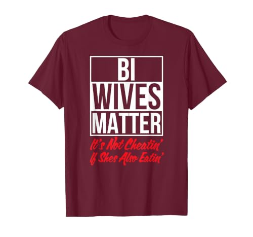Bi Funny Adult Humor Sex Swinger T-Shirt, Men, Burgundy, Large