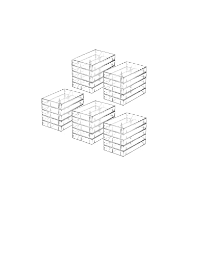 Audio Cassette Tape case Clear/Clear Square Edge Audio Cassette Tape Storage 25 Pack