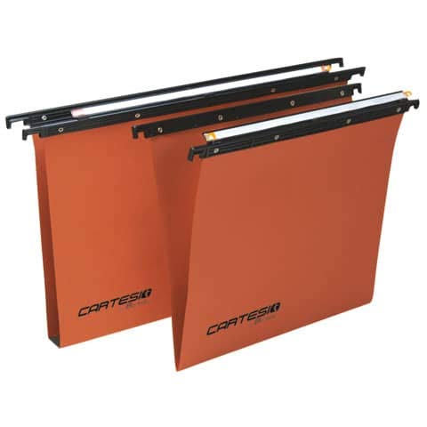 Cartelle sospese per cassetti CARTESIO 33 cm. fondo U3 arancio