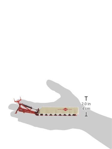 siku 2456, Kuhn Heckmähwerk, 1:32, Metall/Kunststoff, Weiß/Rot, Kompatibel mit siku Standard-Heckkupplung
