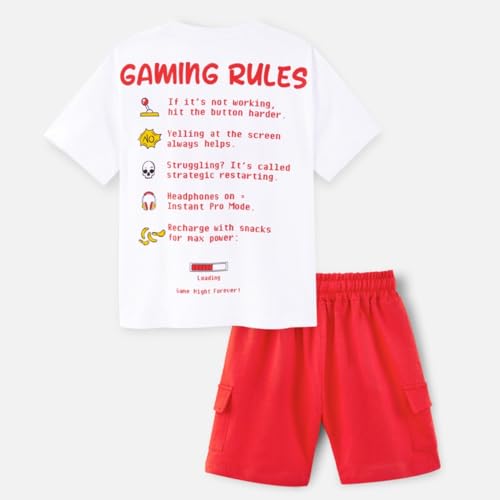 Image of Nap Chief Kids Unisex Pure Cotton Printed Co ord Sets for Boys & Girls, T Shirt and Shorts for Casual Wear