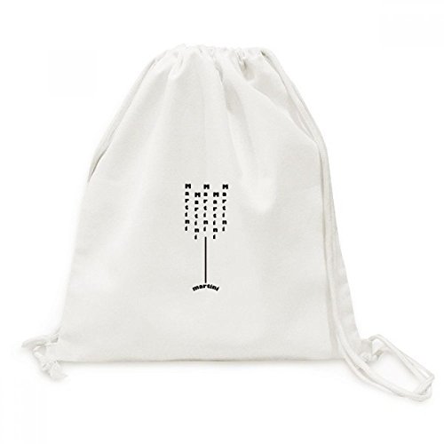 Sacs Drawstring Backpack Martini avec Son Voyage Sac à Dos Toile Cordon