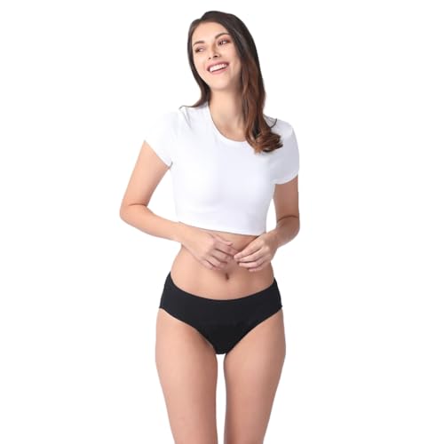 Image of ADIRA | Period Panty for Women | Hipster Fit Leakproof Panty for Periods | for School, Travel & Work | Low to Medium Flow | Use with Pad | Leakproof & Breathable | Pack of 1