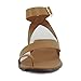 Naturalizer Womens Birch Strappy Flat Sandal Saddle Tan Leather 5 M