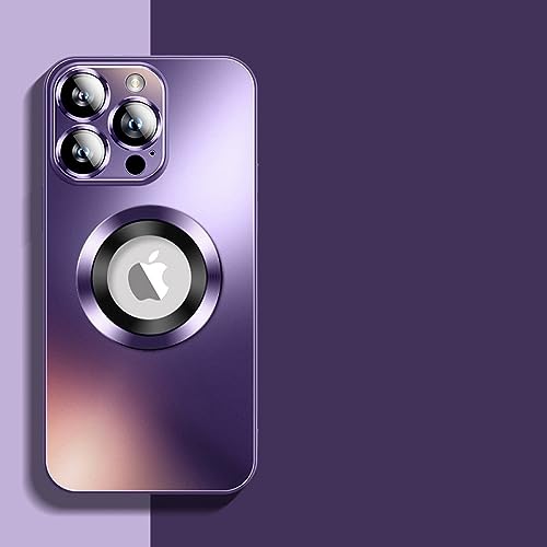 Coque en verre mat pour iPhone 12 protection objectif premium violet