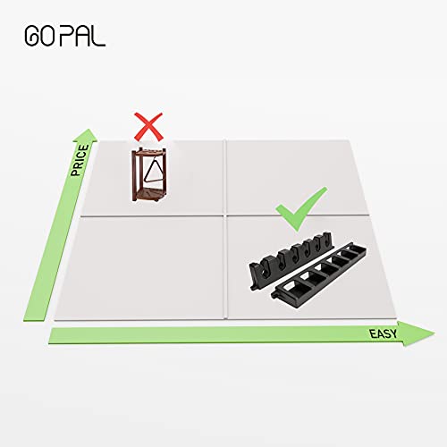 Go Pal CR1 Black Pool Cue Holder, Wall Mount Pool Stick Rack for 6 Cues Stick Storage, Pool Cue Set Rack, Pool Table Rods Organizer - Image 5