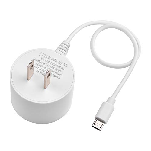 Vebner 12in Power Adapter Compatible with Google Home Mini Power Cable - Micro B Power Adapter (Short)