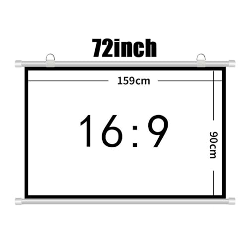 Pantalla Manual Retráctil 72" 16:9 para Proyector miniatura 6