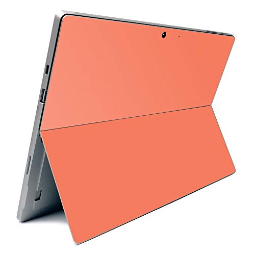Image of MightySkins Carbon Fiber Skin for Microsoft Surface Pro 7 - Solid Salmon | Textured Carbon Fiber Finish | Easy to Apply, Remove, and Change Styles | Made in The USA (CF-MISURPR7-Solid Salmon)