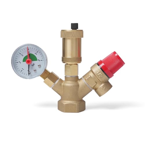 Vancoco Groupe de sécurité chaudière groupe de sécurité groupe de raccordement et décompression DN25 (1